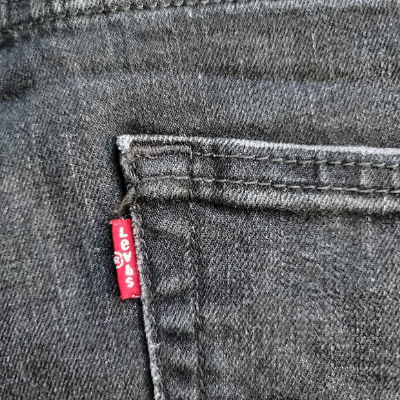 Levi's 511 Women's Black Distressed Denim High Waisted Skinny Jeans Size 28x32‎ - Picture 6 of 8